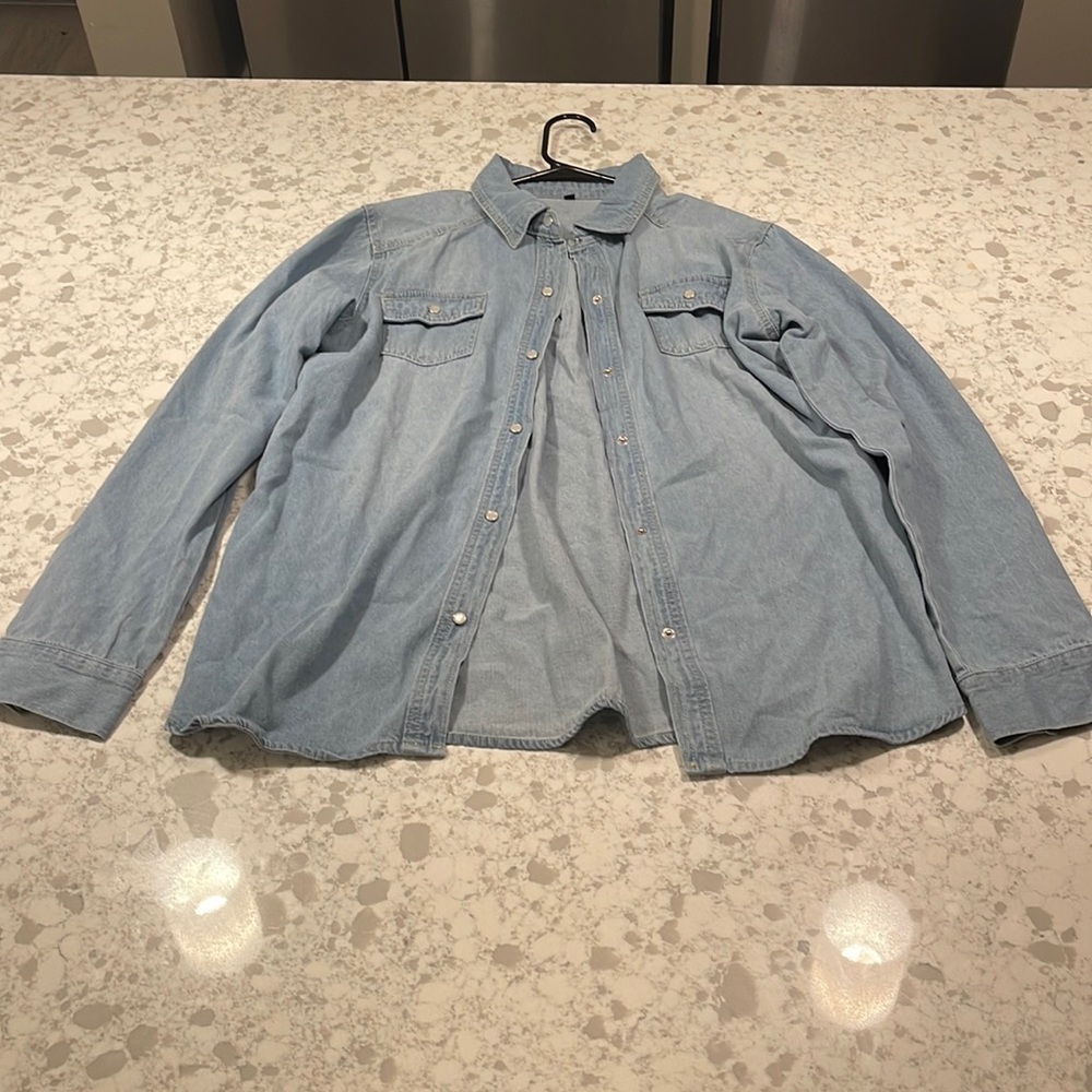 Jean button down